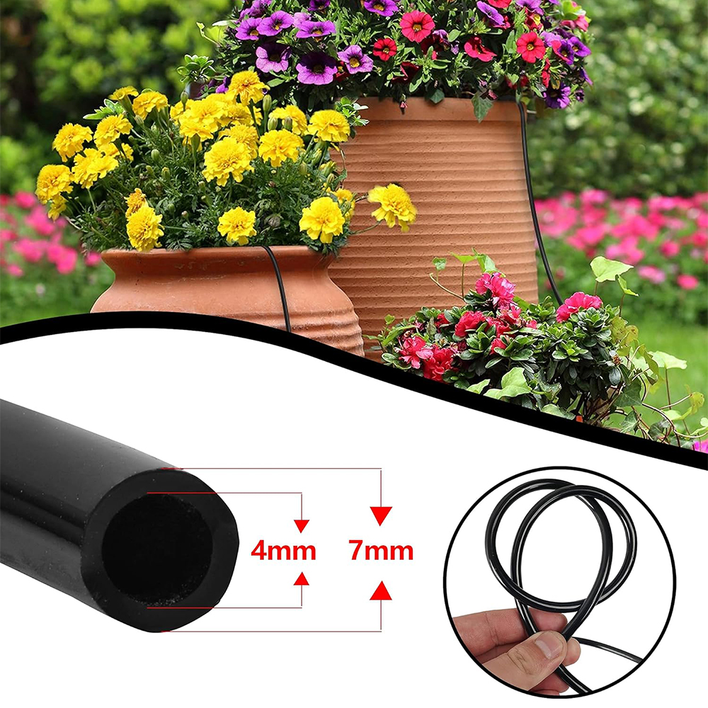 DIY longitud arbitraria 10M/20M/30M... Manguera de jardín 4/7mm suministros de sistema de riego Micro tubo de goteo de PVC ajustable