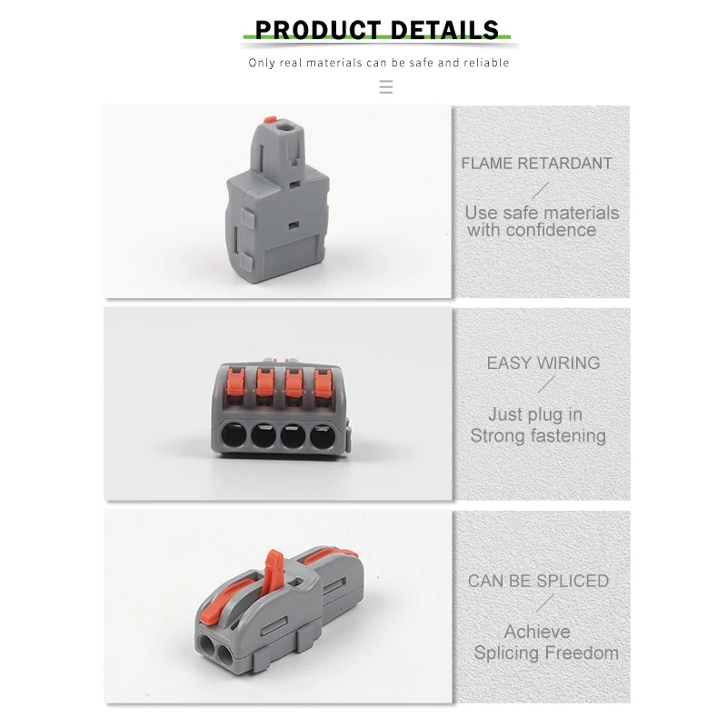 10PCS Quick สายไฟ 1 ในหลาย OUT Universal Splitter สายไฟ Push-in สามารถรวม BUTT Home Terminal BLOCK