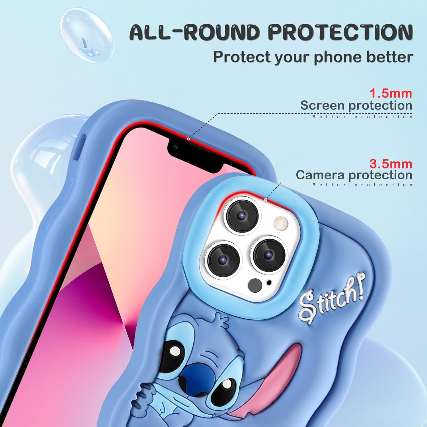 Силиконовый мягкий чехол с волнистым стежком для iPhone 16, 15, 14, 13, 12, 11 Pro Plus mini Max Xs XR 6 7 8 SE