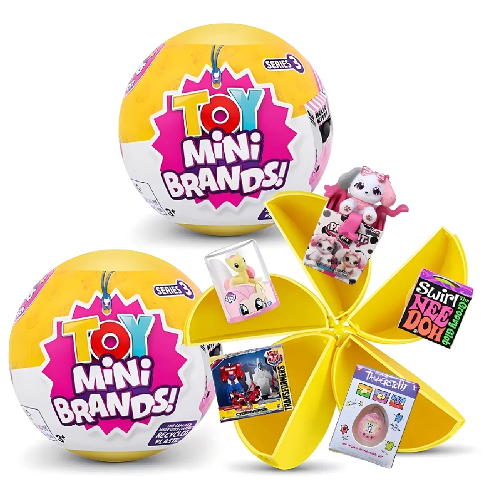 5 surpresa mini marcas por zuru mini marcas brinquedos brinquedo em miniatura caixa cega mistério série 3 kittyball brinquedo em miniatura original