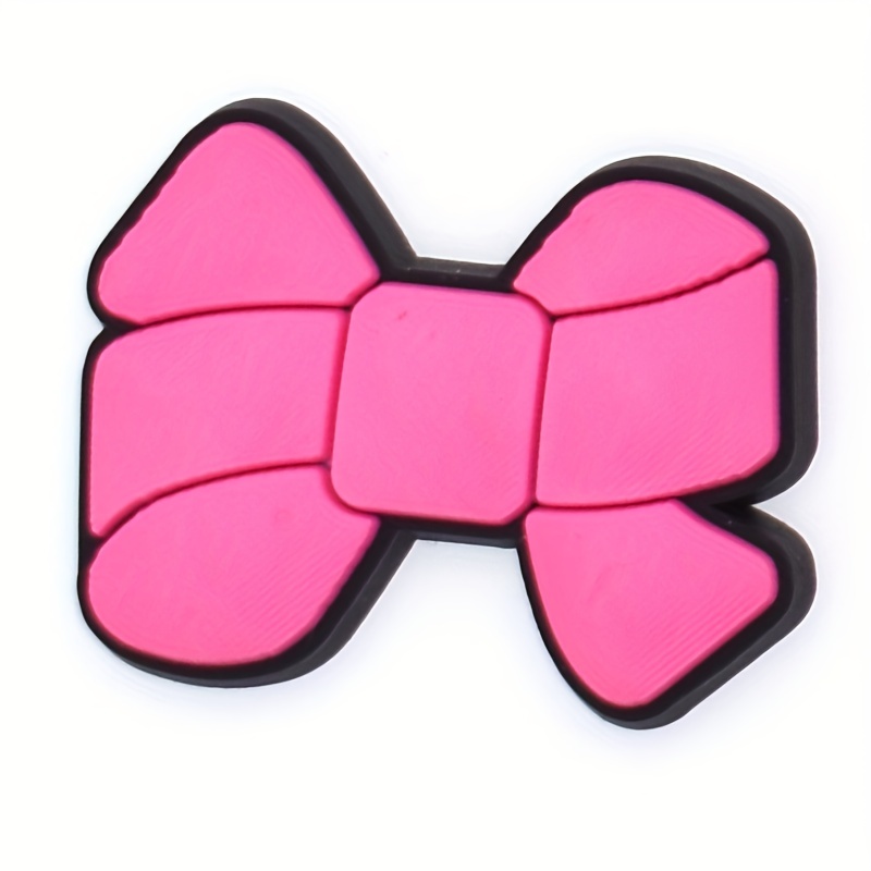25/31/35/37pcs Pink Shoe Charms for Clogs Bubble Slides Sandals PVC Shoe Decorations Accessories