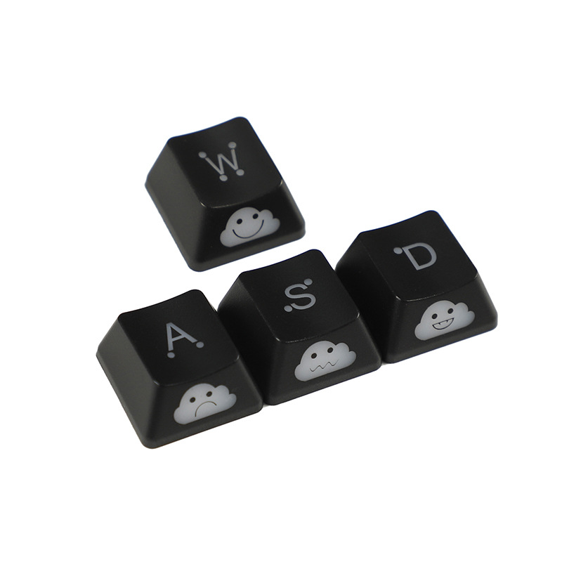 Симпатичный набор клавишных колпачков Emo WASD Arrow Broadside Lighting, колпачок для клавиш для механической клавиатуры, совместимый с переключателем MX