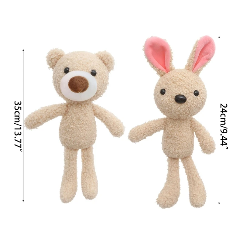 Y1UB Thú nhồi bông sang trọng Gấu nhỏ dễ thương Bunny Móc khóa lô Túi xách Mặt dây chuyền