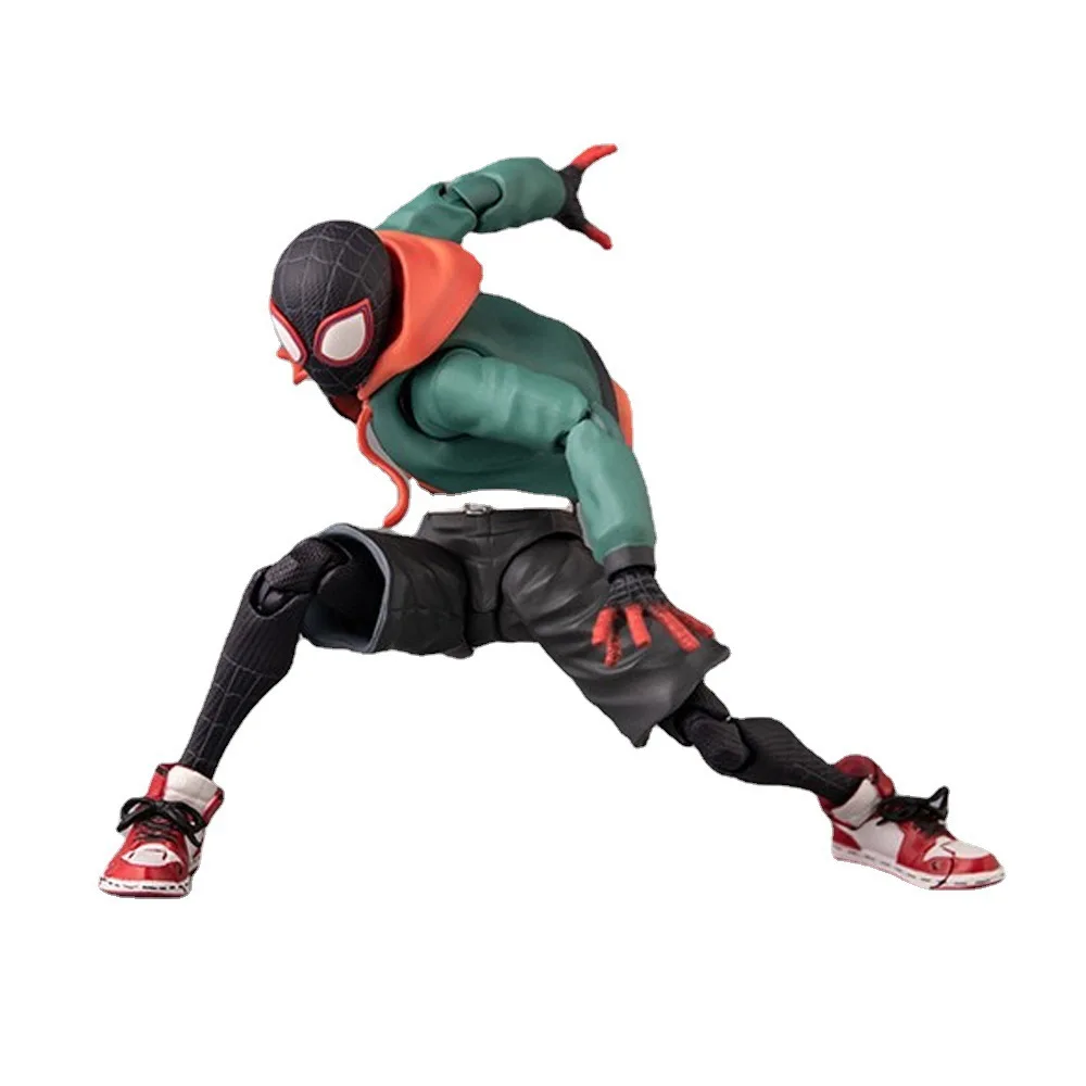 Spiderman: Into the Spider-Verse Miles Morales figura de acción modelo Peter Parker Miles estatuilla juguetes muñeca para niños regalo de juguete