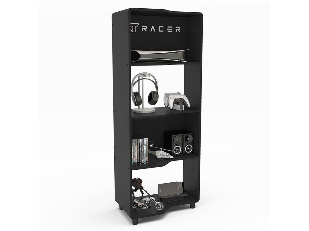 Estante Gamer 3 Prateleiras XT Racer Force Two Preto e Branco