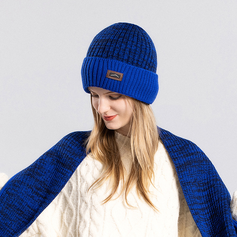 Premium Hoed Handschoen Sjaal Driedelige Set Winter Buiten Met Fleece Isolatie Gehoorbescherming Gebreid Garen Wollen Muts Heren Dames