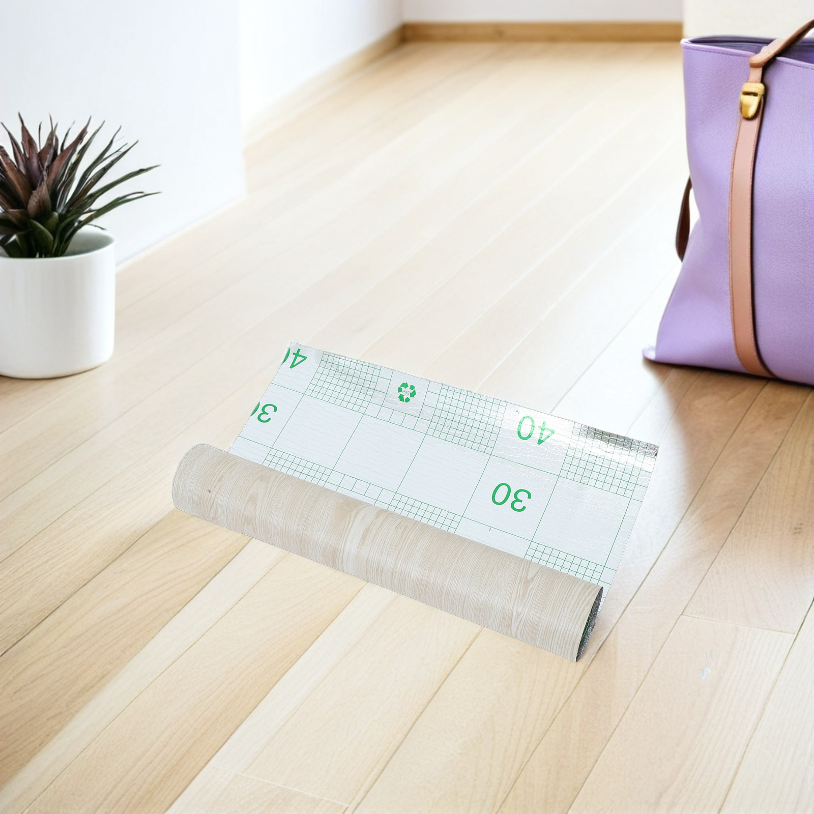 Piso de casca e colagem 300x40cm Rolo de PVC autoadesivo Fácil instalação DIY para espaços comerciais de escritório doméstico