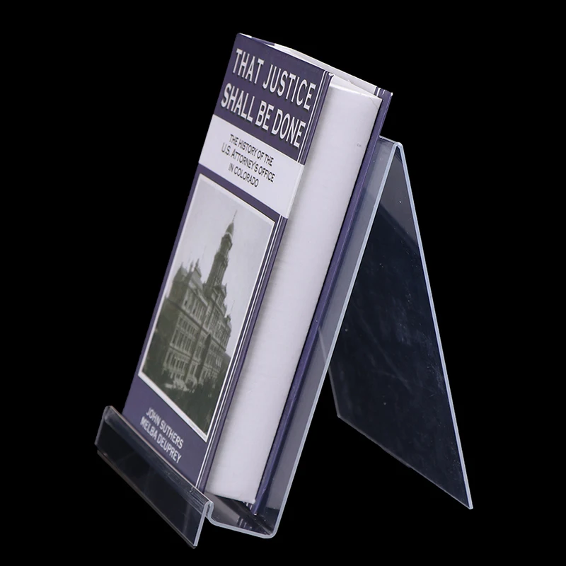 1 pz espositore per libri supporto per libri da tavolo scaffale per libri in acrilico trasparente