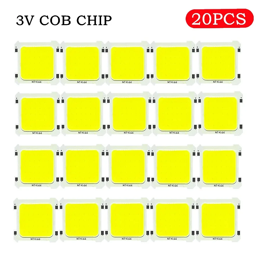 20 unids/lote LED blanco COB Chip integrado 5W 3V tubo de foco de alto brillo luz de Camping portátil accesorios de bombilla LED