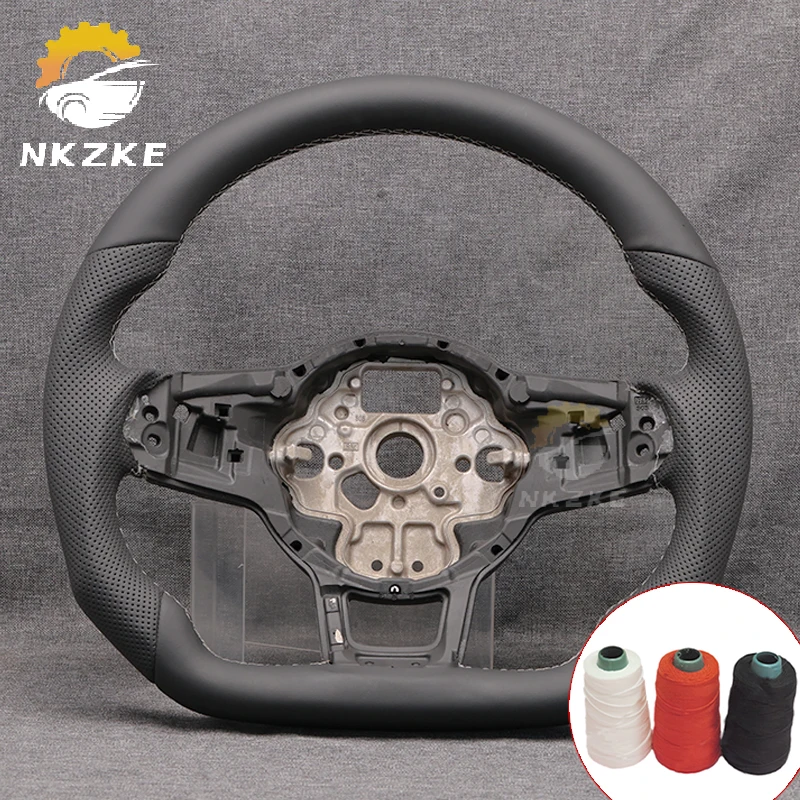 Steering Wheel For Golf 7 7.5 GTI MK7 Is Made Of Genuine Leather Material And Can Be Equipped With Shift Paddles Car Accessories