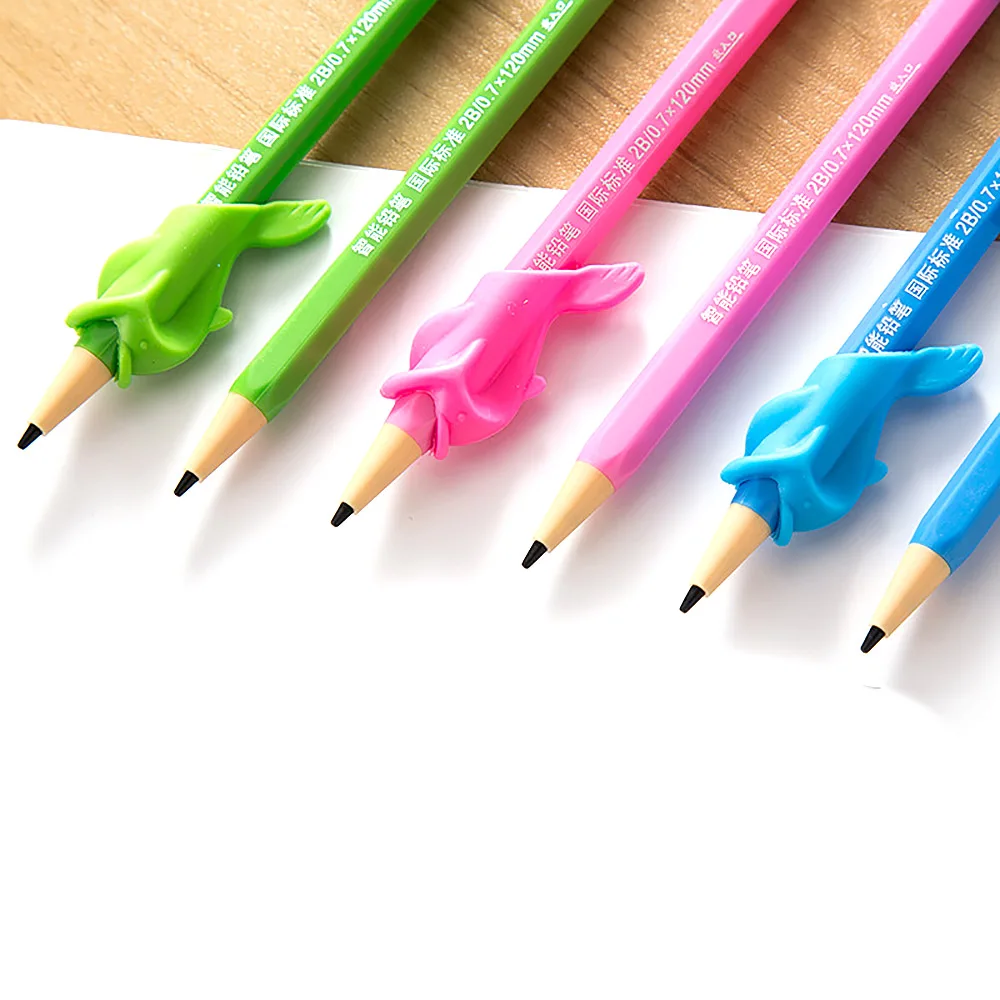 3 pezzi portapenne per matita per bambini apprendimento e pratica penna in silicone assistita con penna correttore di postura studenti