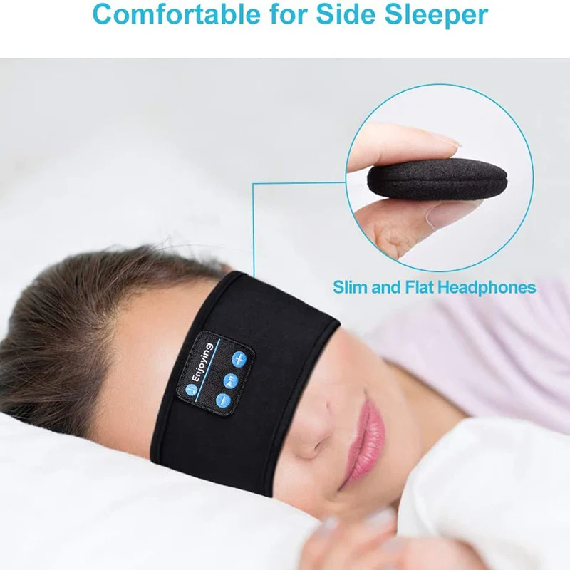 Auriculares inalámbricos Bluetooth originales, diadema deportiva para dormir, auriculares 5,0, máscara para ojos, auriculares inalámbricos Bluetooth