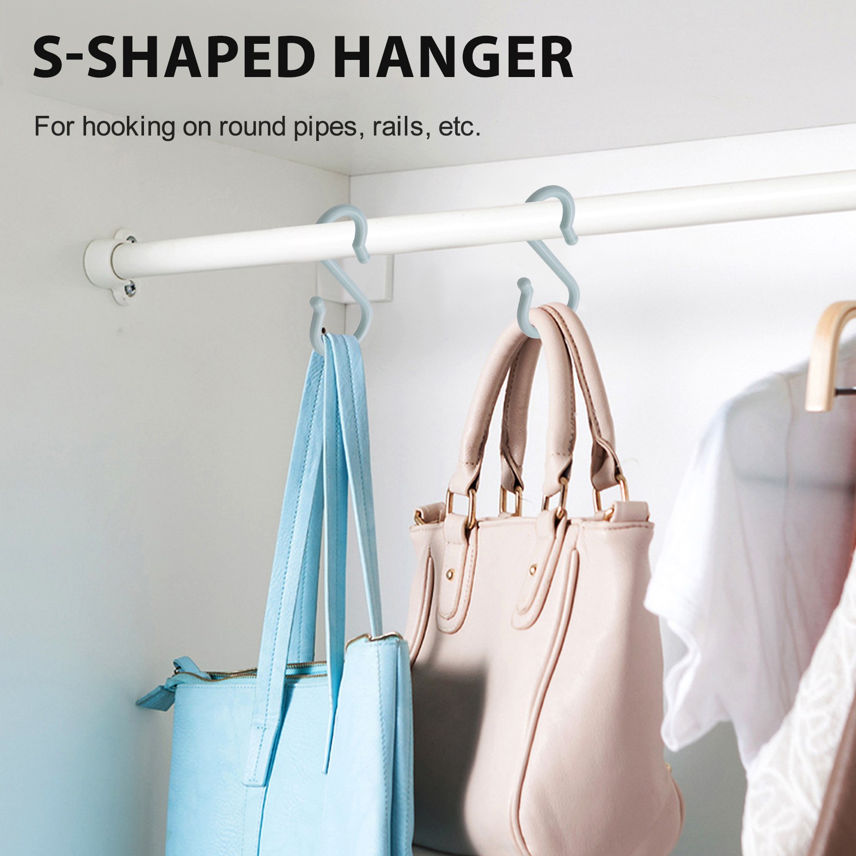 Blue Plastic Punch Cup Bowl S Shaped Hooks 4 Pcs