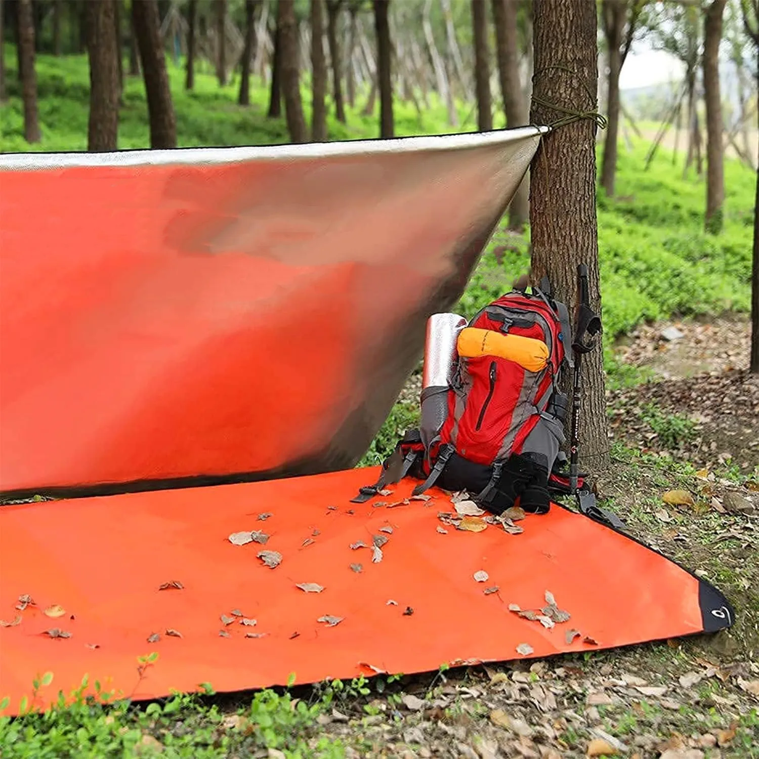 Zware Survival Deken-Geïsoleerd Thermisch Reflecterend Zeildoek. All-Weather, Herbruikbare Nooddeken Voor Auto Of Kamperen