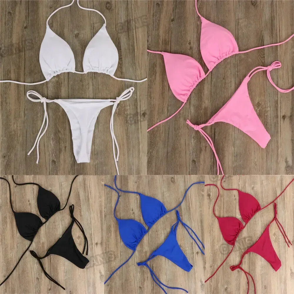 Maillot de bain brésilien femmes Sexy ensemble Bikini push-up rembourré soutien-gorge string deux pièces maillots de bain maillots de bain maillot de bain Femme