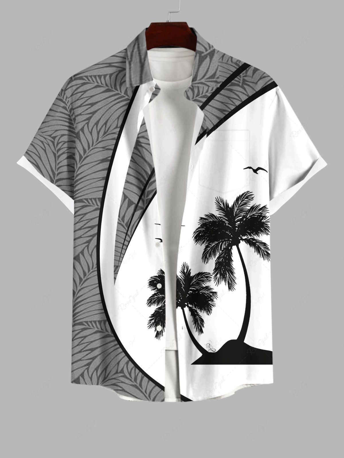 Sommer Plus Size Herrenhemd 3D-Druck Hawaiihemden Button Up Strandurlaub Hemden Kurzarmhemden Freizeithemden für Männer