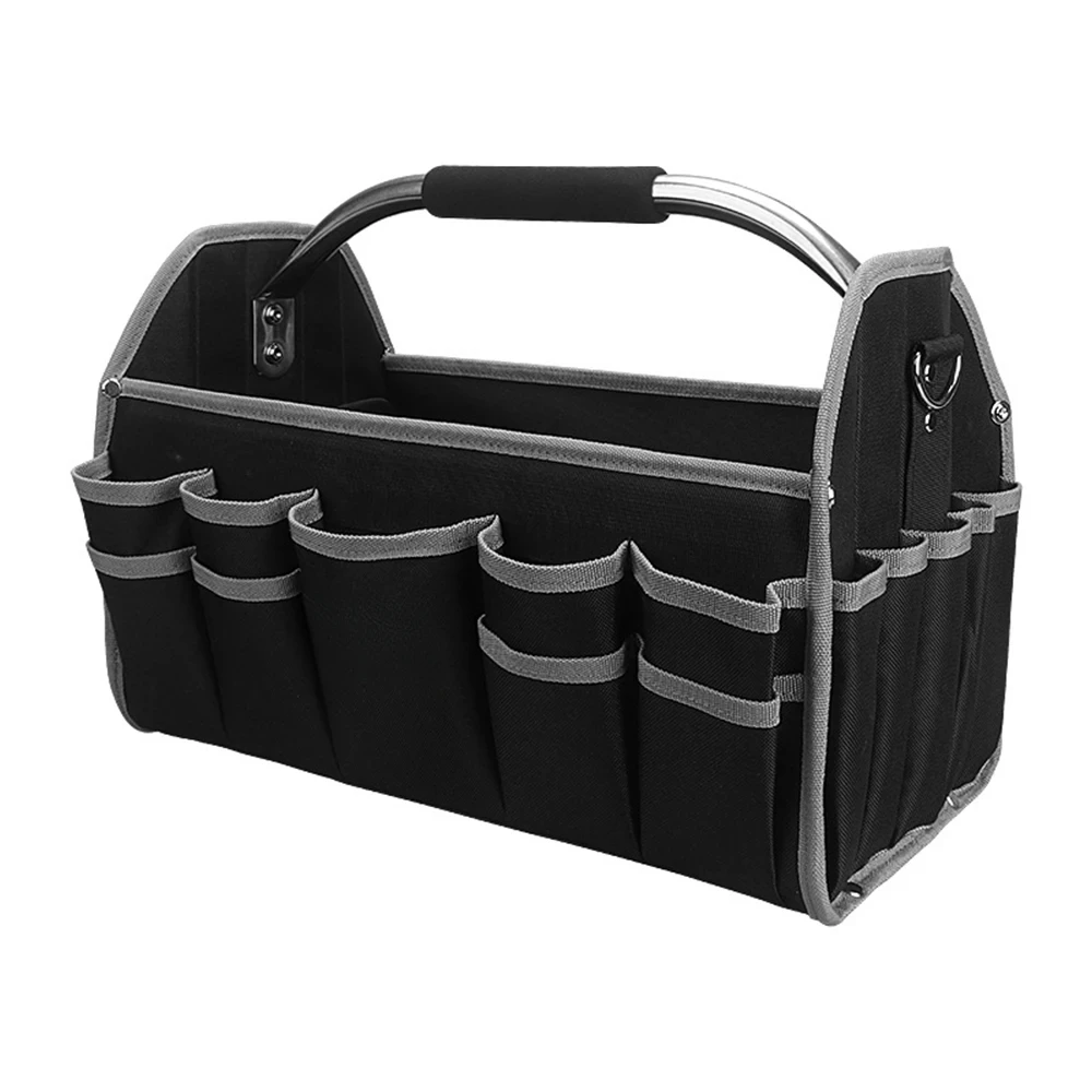 Thickened Canvas Electrician's Tool Bag - Multifunctional and Portable for Woodworkers Handbag Open Top Large Storage Toolbag