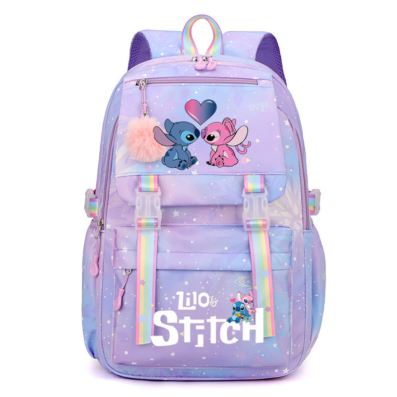 Lilo And Stitch Women Backpack Waterproof Multi-Pocket Nylon School Bagpacks for Student Boys Girls Laptop Book Pack