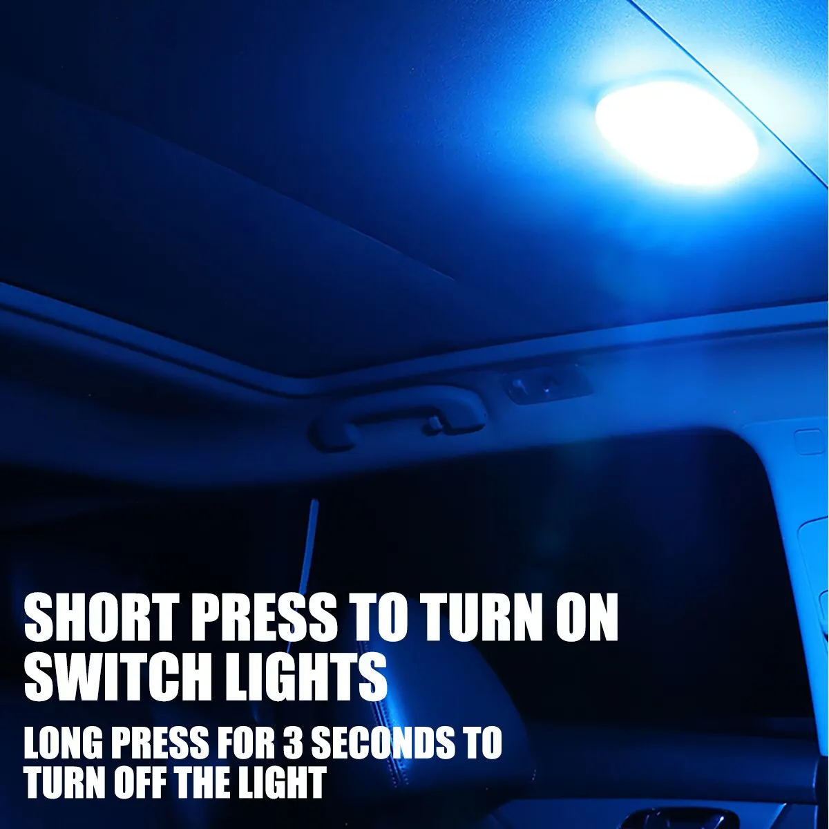 Mini sem fio RGB atmosfera levou luz, toque de luz, carregamento USB, auto telhado teto leitura lâmpada, iluminação interior do carro, 5V, 1pc