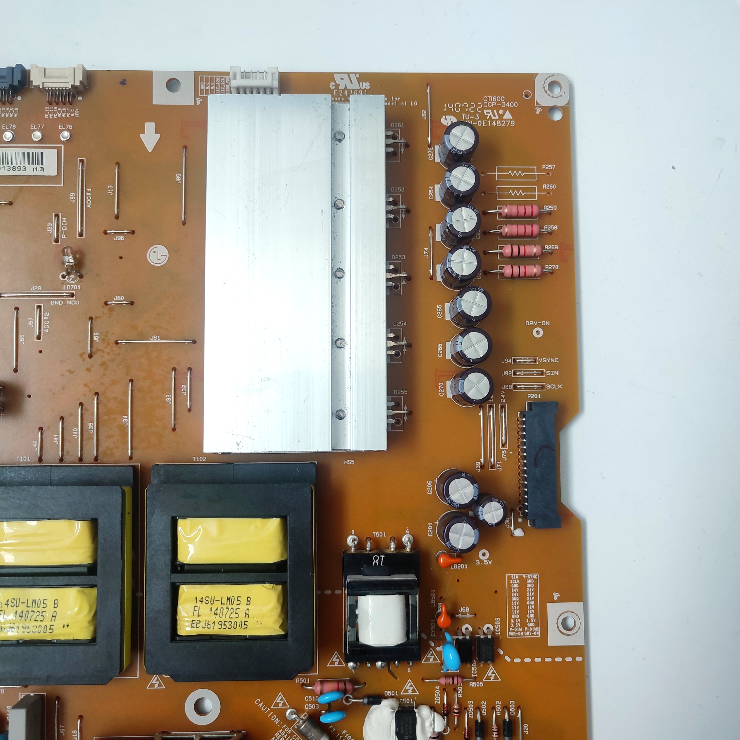 Placa do poder da tevê do LCD para a tevê, EAX65613901, EAY63149401, LGP4955-14UL12, 49UB8200-UH, 49UB8300-UG, 55UB8500-UA, 55UB9500-UA, 55UB9500-UA