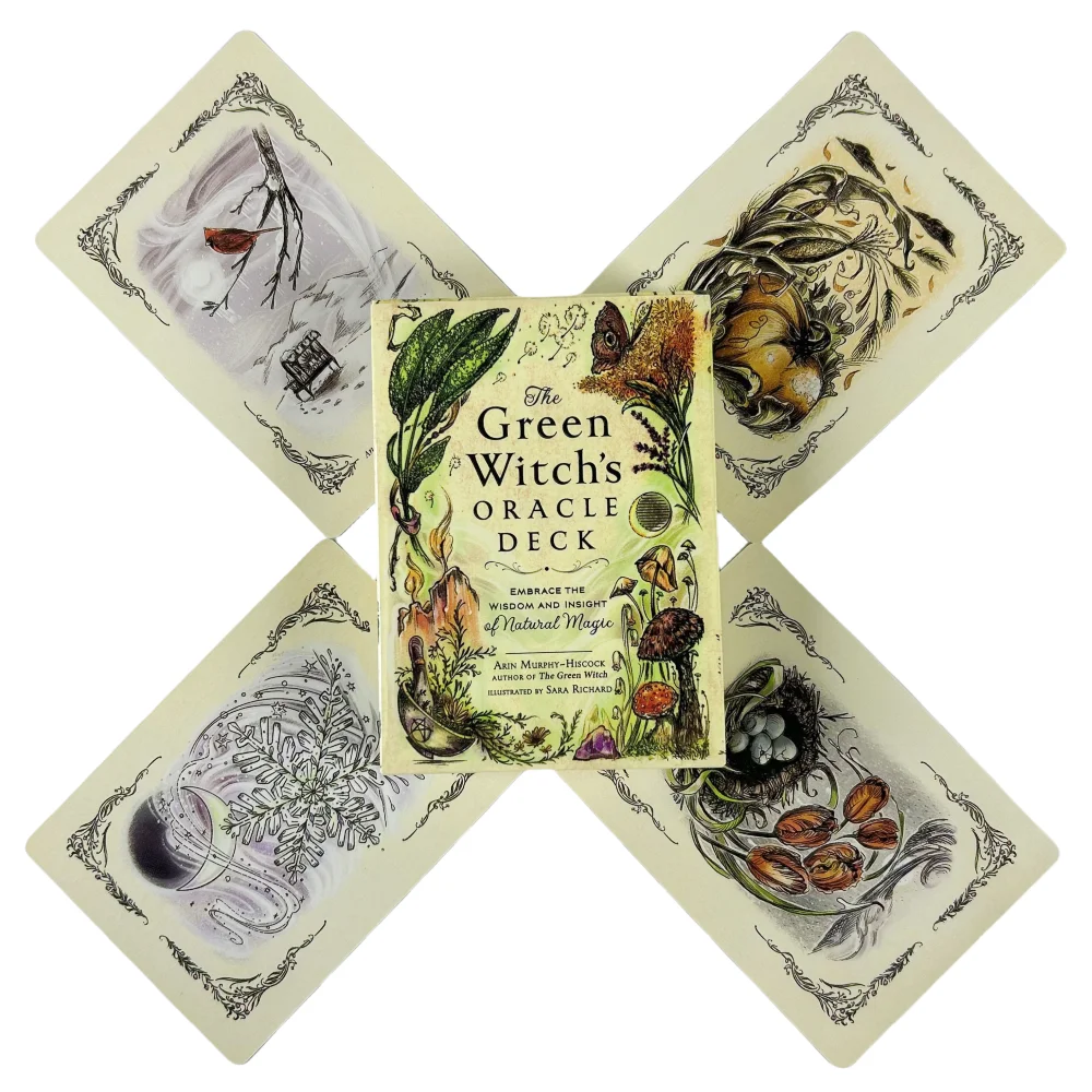 The Green Witch's Oracle Deck-kaarten Een 50-Engelse Visions Divination Edition Deck Borad Games Tarot voor het spelen van feesten