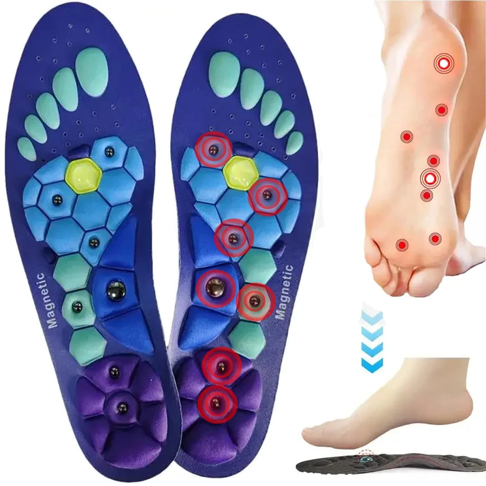 Plantillas deportivas para terapia magnética médica, masaje para pies, pérdida de peso, plantilla de acupresión adelgazante, almohadillas para zapatos antifatiga para el cuidado de la salud
