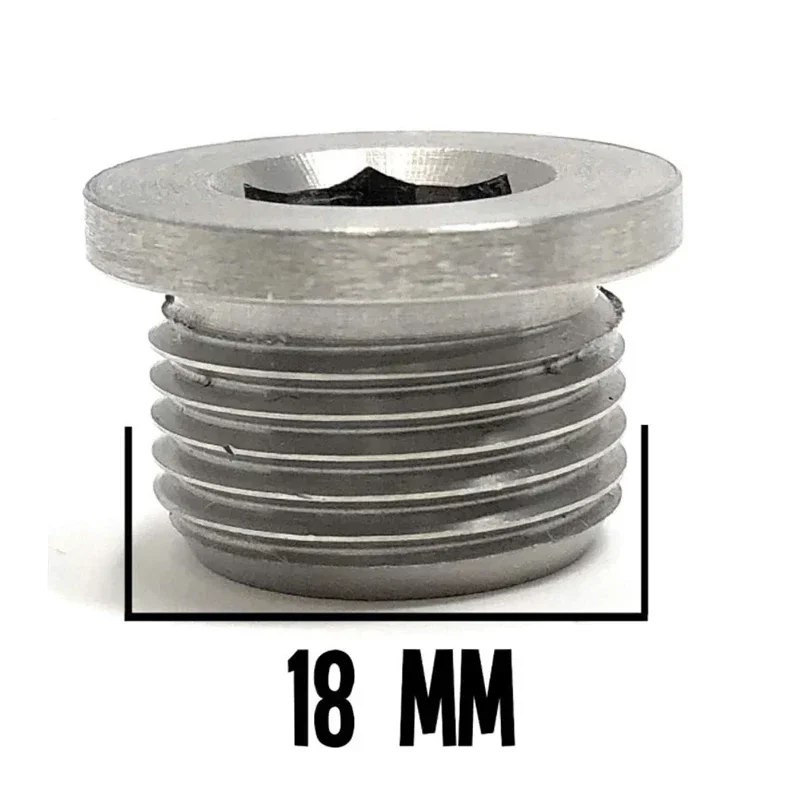 Jiax 1 peça de aço inoxidável m18x1.5 plugue de rosca o2 sensor de oxigênio hexágono interno conector bung peça de automóvel