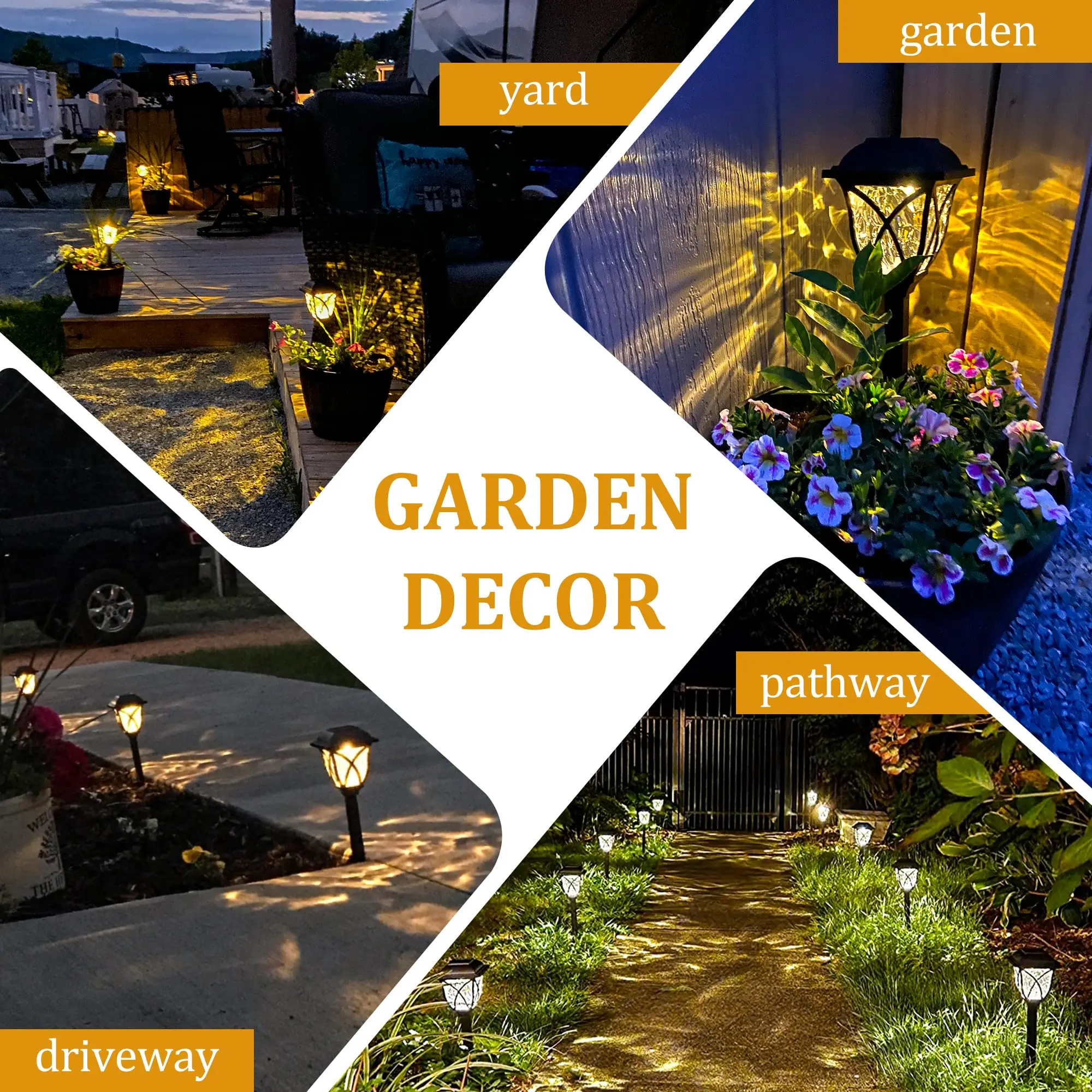 2 pçs led solar luzes do gramado ao ar livre lâmpada à prova dwaterproof água luz quente jardim pátio para passarela caminho villa luzes da paisagem
