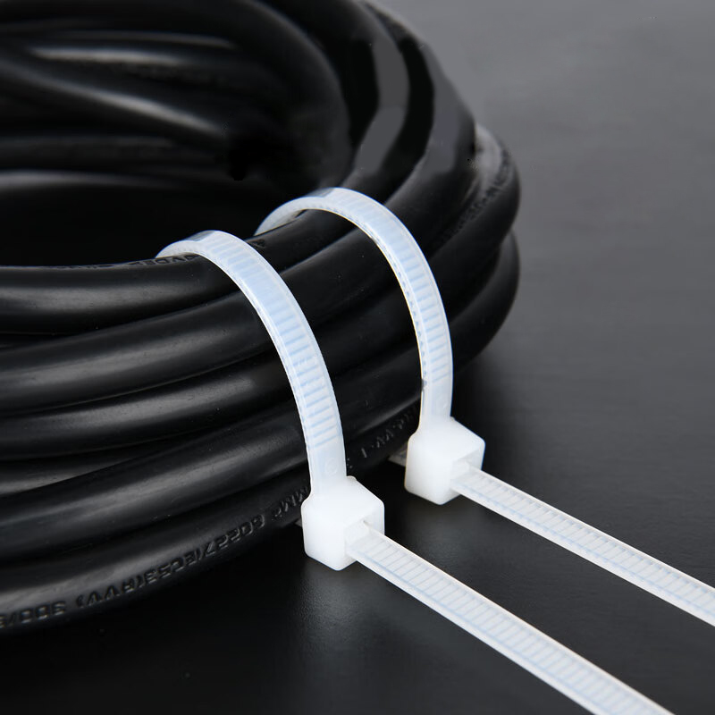 Nylon cable ties, self-locking plastic cable ties, durable, tough and strong fixed cable ties