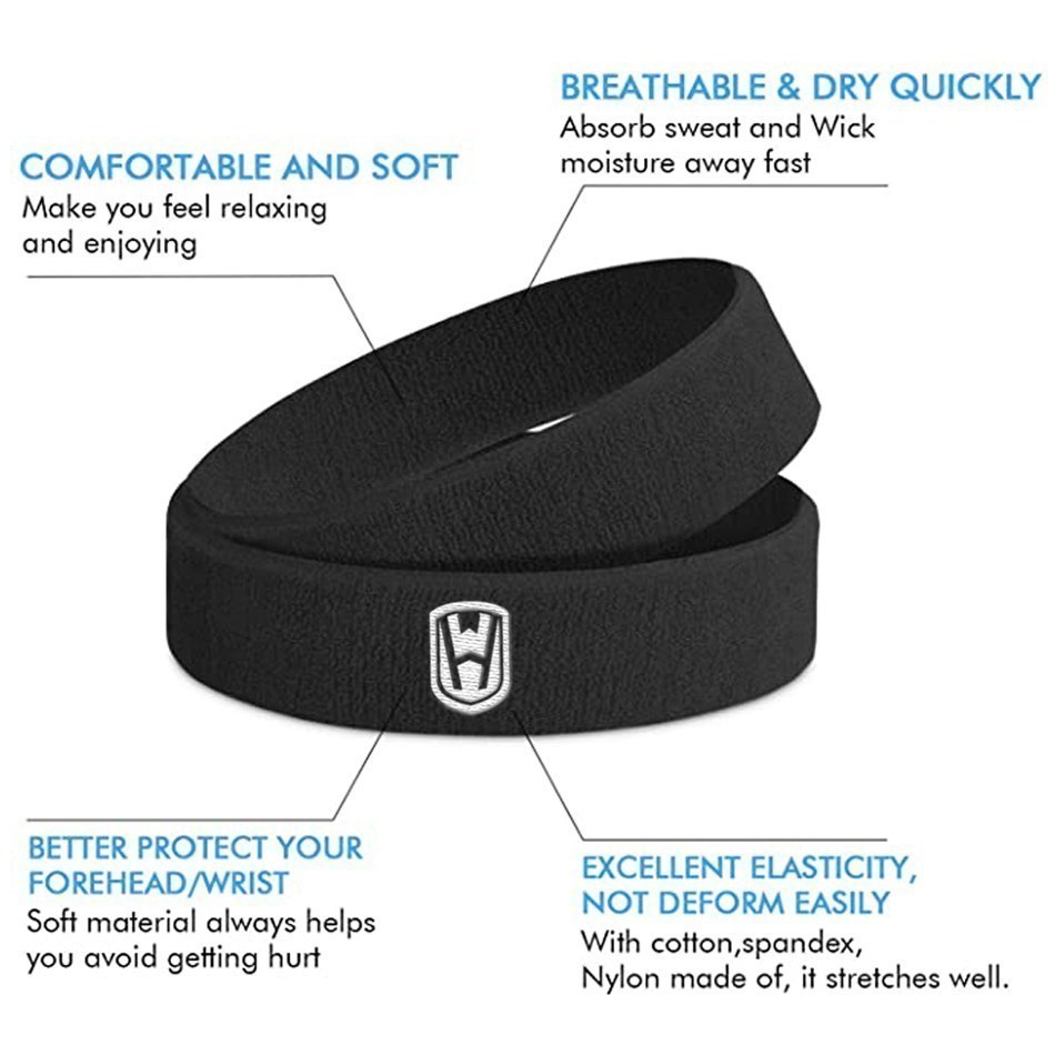 WOSWEIR-Diadema atlética de algodón para hombre y mujer, bandas elásticas para el sudor, baloncesto, deportes, gimnasio, Fitness, voleibol y Tenis