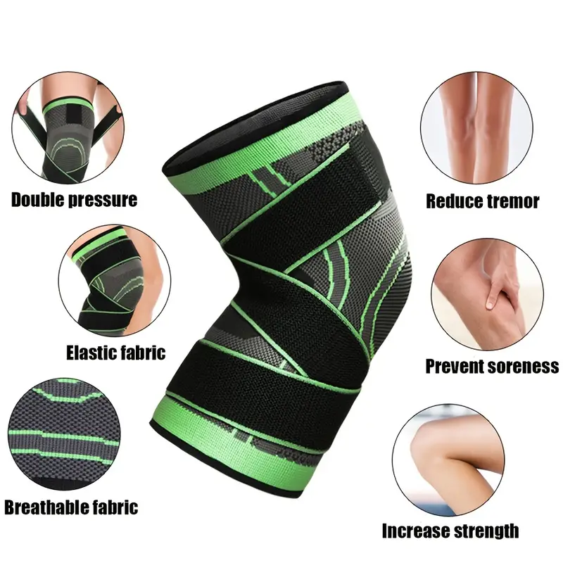 Genouillères élastiques pressurisées, genouillères de sport, course à pied, randonnée, déchirure du ménisque, articulations arthritiques, instituts oto, 1PC