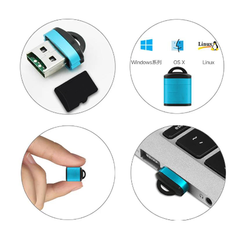 Mini High Speed USB 2.0 Kartenleser TF Micro SD Speicherkartenadapter für PC Computer Laptops Notebook Auto Micro SD/TF Kartenleser