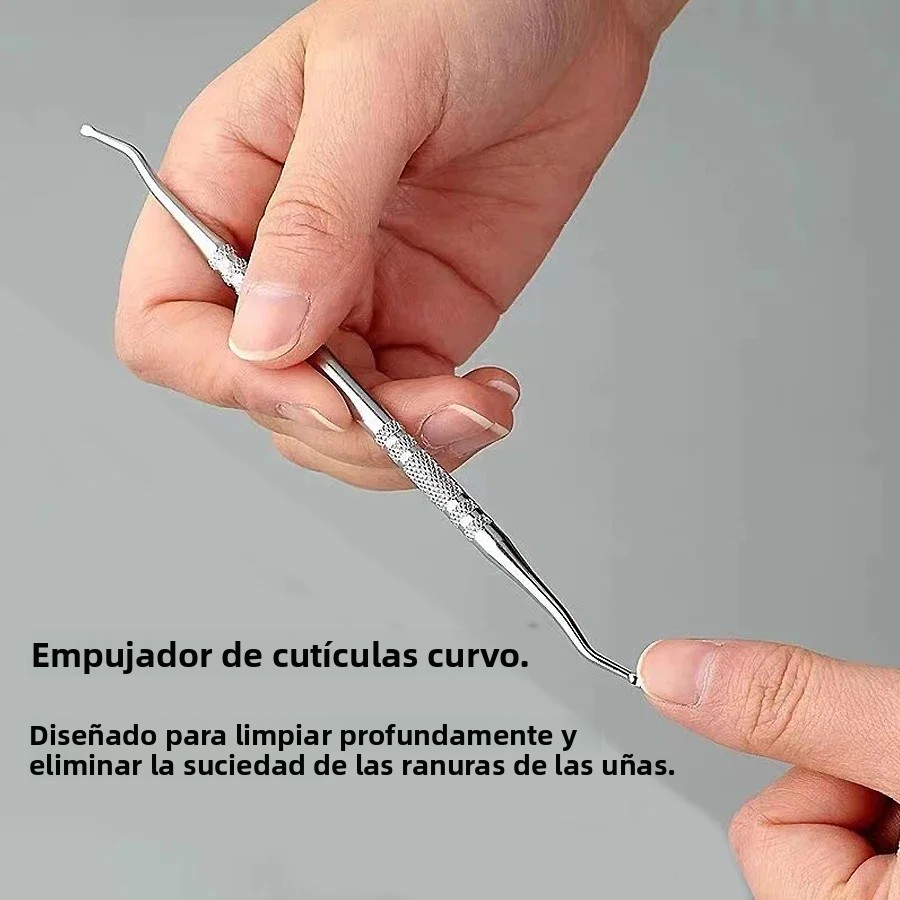 Juego de herramientas de corrección de uñas encarnadas, limas de uñas de doble punta de acero inoxidable, cuidado de paroniquia, herramientas de limpieza de pies, 3 uds.