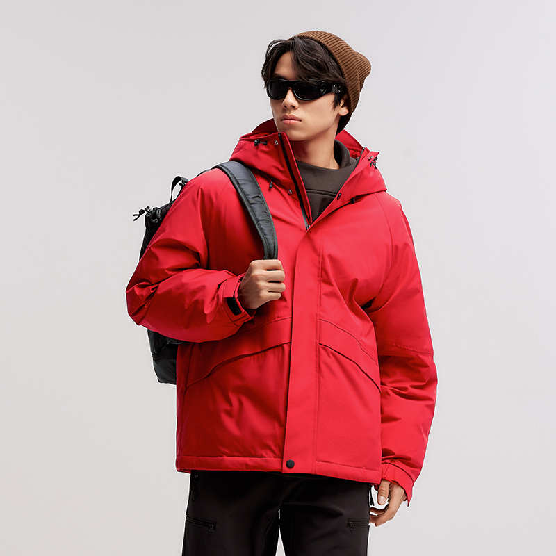 Semir Daunen jacke Männer mittellang 2024 Winter neue regens ichere, schmutz abweisende, wind dichte, lose, vielseitige Daunen jacke mit Kapuze