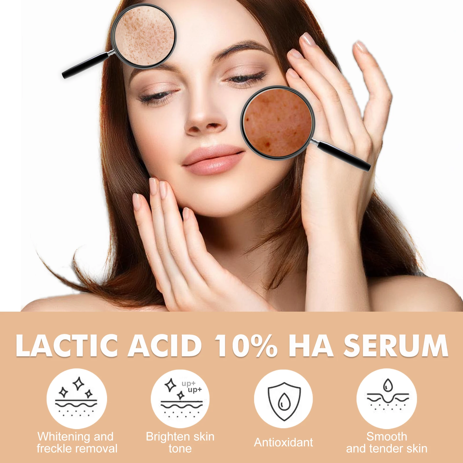 Lactic Acid Large Pores Removal Serum Fast Pore Shrinking Minimizing Essence Moisturizing Firming Smooth Repair Korean Skin Care