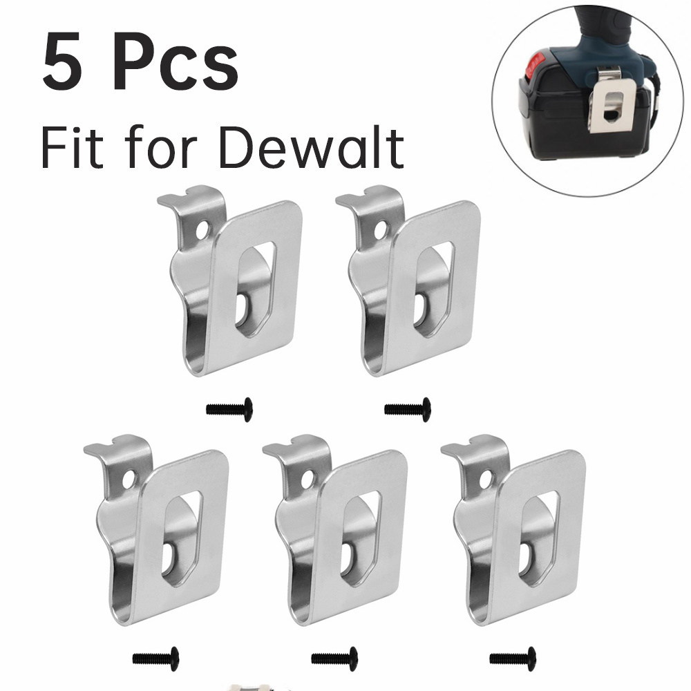 5 pçs resistência elétrica broca cinto clipe substituição ganchos ferramenta titular apto para dewalt/makita brocas de impacto ferramenta cinto titular clipe