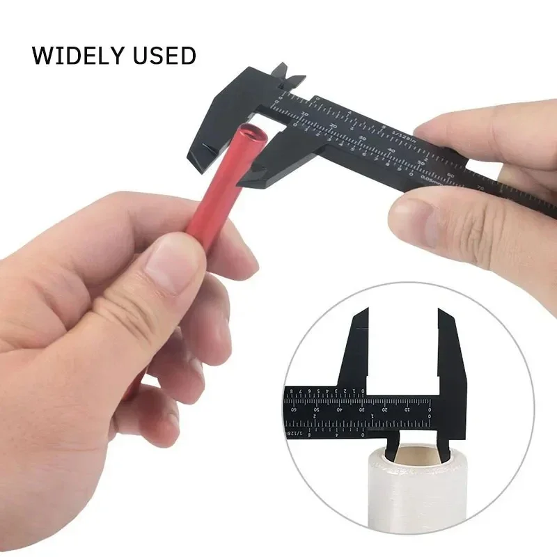 Paquímetro digital vernier, ferramenta de medição de plástico de 150mm com display lcd para estudantes, engenheiros, mini régua de precisão