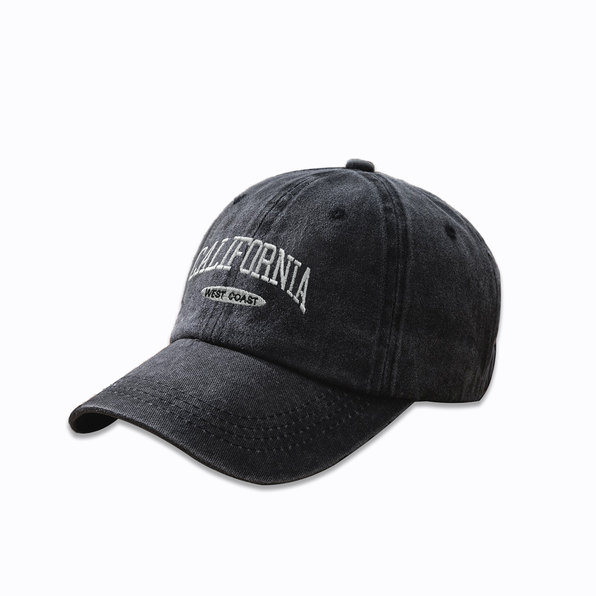 Bawełniana Czapka Bejsbolówka Retro Vintage Męska Damska Denim Haftowane Litery Kapelusz Bawełniana Miękka Czapka Casual Retro Unisex