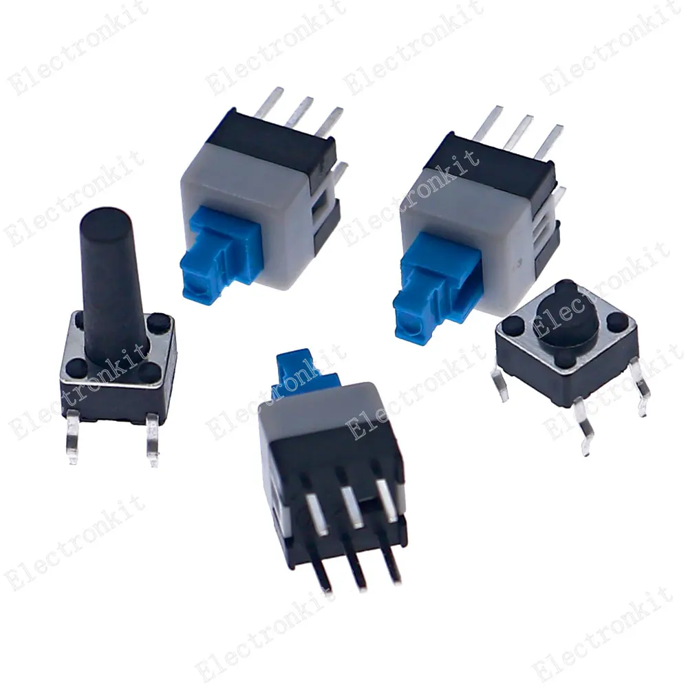 180 pz 10 tipo 6*6 luce Micro interruttore tattile Set interruttore a pulsante assortimento Set fai da te 6x6 tasti Tact ON/OFF kit pacchetto misto