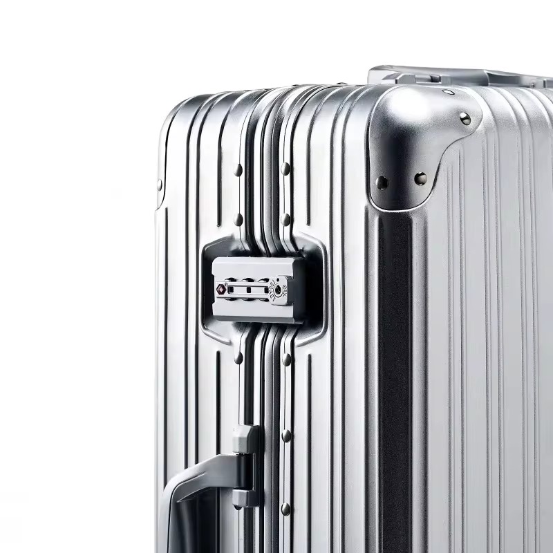 Personalização de alta qualidade 100% alumínio-magnésio viagem embarque rolando bagagem perfeita para spinner marca mala de viagem