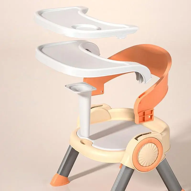 Cadeira de jantar para crianças pequenas, cadeira de jantar com bandeja multifuncional para uso doméstico, assento de estudo para crianças com música