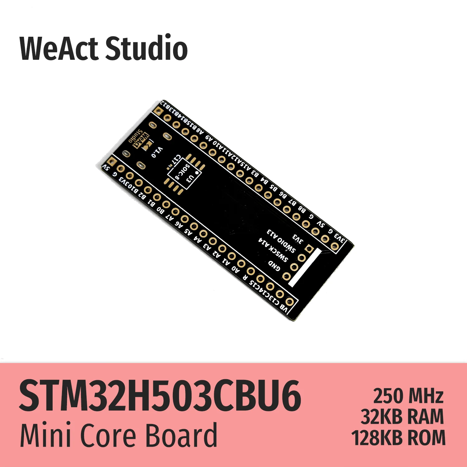 WeAct-Placa de demostración de núcleo STM32H503CBU6, STM32H503CB, STM32H503, STM32H5, STM32