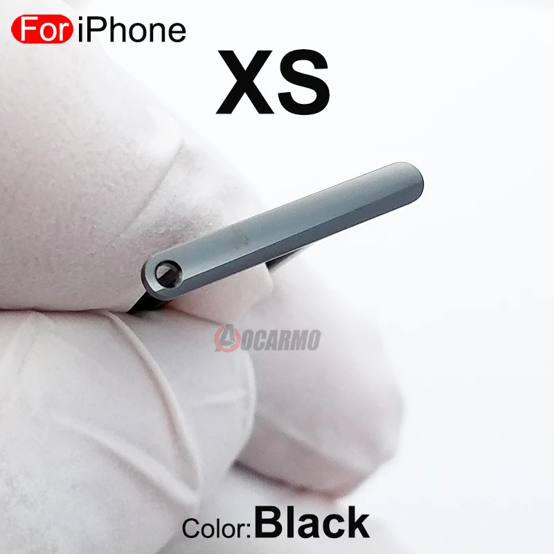 Bandeja de cartão sim para apple iphone x xs max, suporte de gaveta de aço inoxidável, slot duplo único, peças de reposição, 1 unidade