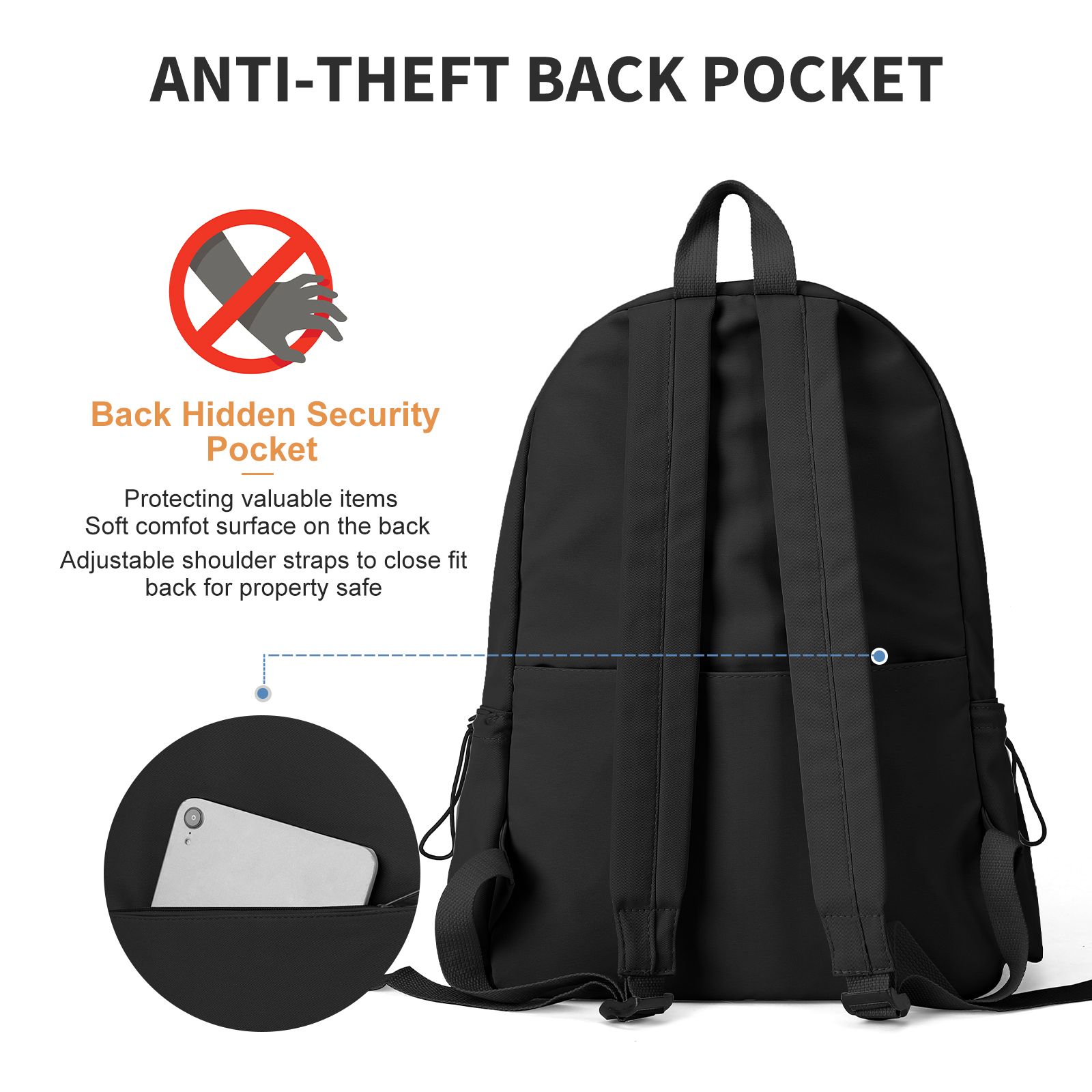 Likros Large Capacity Student School Backpack Lightweight Waterproof Laptop School Bag Travel Casual Japanese Backpack for Girls