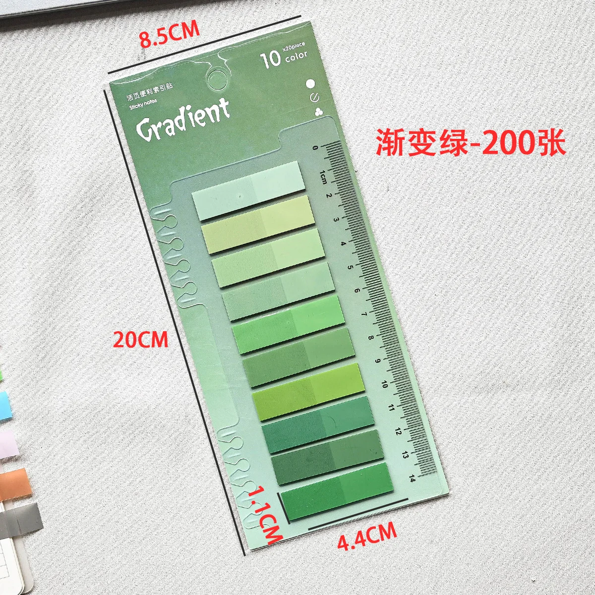 200Sheets Transparent Colorful Index Creative Memo Pads Office School Stationery Self-Adhesive Stickers Sticky Note Pads