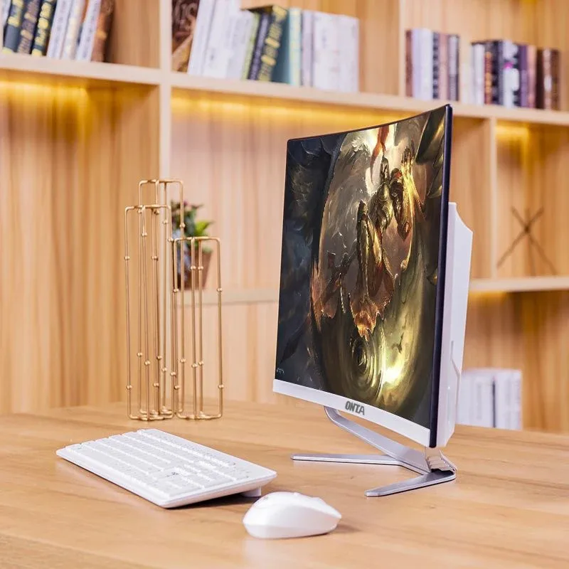 OEM/producción personalizada pantalla curva ordenador todo en uno 23,8 27 juego de 32 pulgadas tarjeta gráfica independiente PC de escritorio todo en uno
