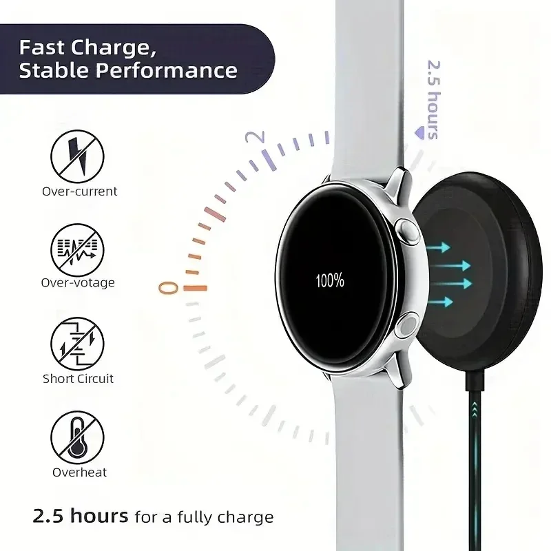 Carregador de cabo usb tipo c pd para samsung galaxy watch 6/5/pro/4/3 41mm 45mm ativo 2 40mm 44mm watch6 clássico 43mm 47mm 42mm 46mm
