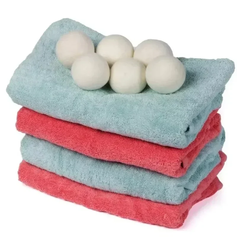 Bolas secadoras de lana, bolas de secado hechas a mano, secador, suavizante de tela Natural reutilizable, Reduce las arrugas y reduce el tiempo de secado