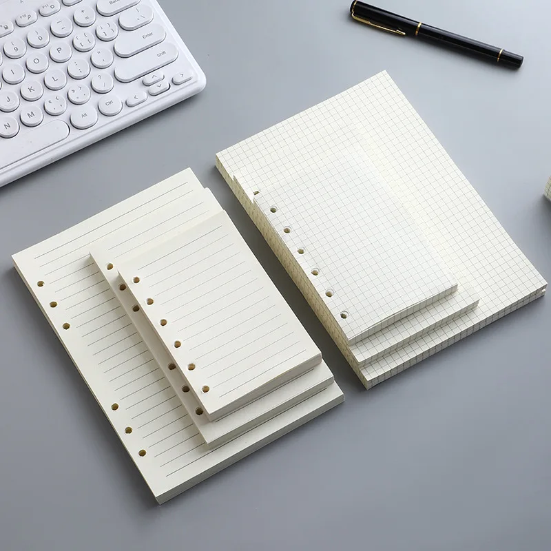 45 Sheets A5 A6 A7 Loose Leaf Notebook Refill Spiral Binder Inner Page Line Blank Craft Grid Inside Paper Stationery