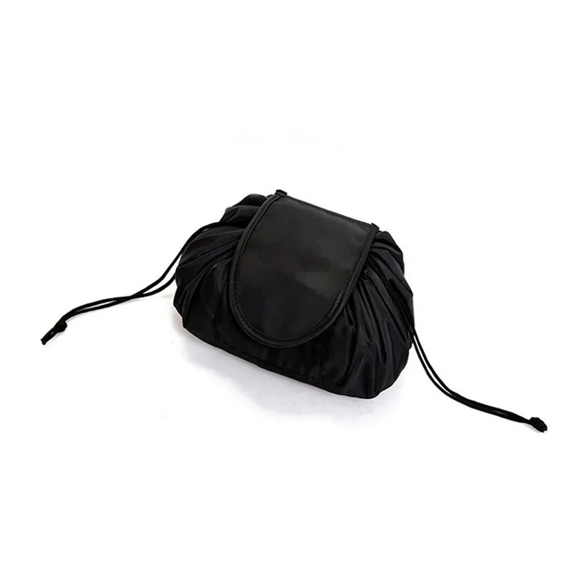 50X62 ซม.Drawstring ยืดหยุ่นแต่งหน้ากระเป๋าผู้หญิงกระเป๋าเดินทางแบบพกพาสีดําขนาดใหญ่ความจุแบบพกพากระเป๋าถือ-กระเป๋าอินเทรนด์